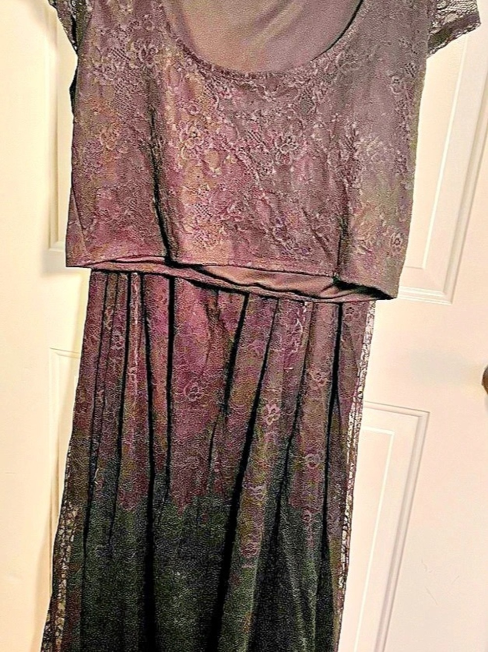 Torrid 2X Black Floral Lace Crop Top & Maxi Skirt Matching Set Gothic